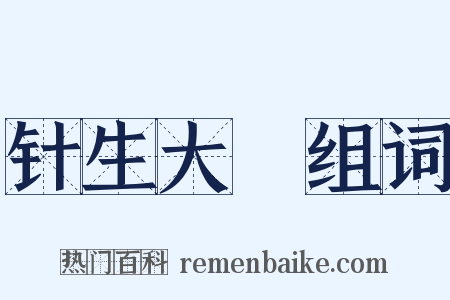 针生大阬组词是什么意思的图片